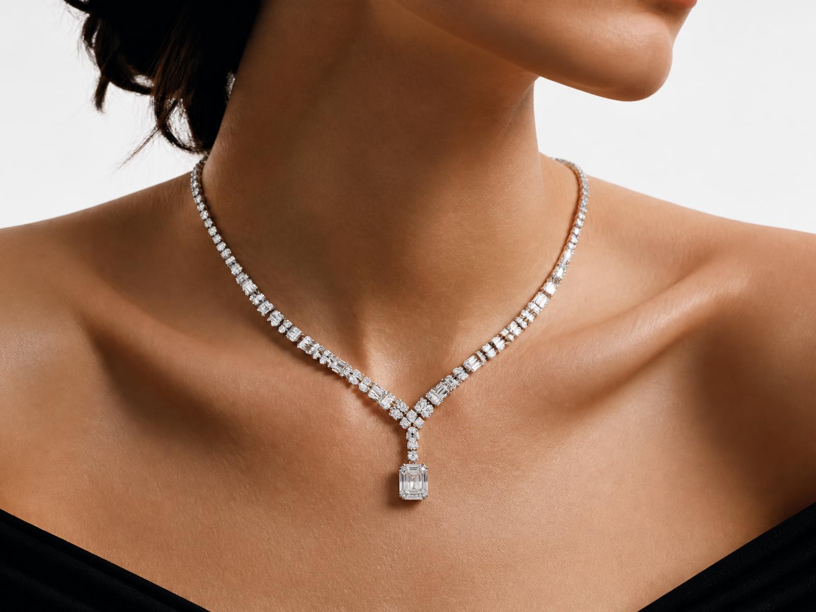 Diamond high jewelry necklace from Maison Park 1989